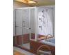 Kohler Focal K-771100-B-0 White Custom Bypass Shower Door with Inline Panel and Return Panel with Obscure Glass