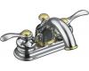 Kohler Fairfax K-12266-4-CB Brushed Nickel/Polished Brass 4" Centerset Bath Faucet with Lever Handles
