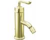 Kohler Purist K-14434-4-AF French Gold Single Control Bidet Faucet with Sculpted Lever Handle