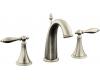 Kohler Finial Traditional K-310-4M-BN Brushed Nickel 8-16" Widespread Bath Faucet with Lever Handles