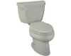 Kohler Wellworth K-3422-95 Ice Grey Elongated Toilet with Left-Hand Trip Lever