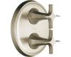 Kohler Memoirs Classic K-T10427-3C-BN Brushed Nickel Stacked Thermostatic Valve Trim with Cross Handles