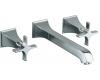 Kohler Memoirs Stately K-T448-3S-G Brushed Chrome Wall Mount Vessel Faucet with Stately Cross Handles