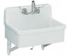 Kohler Gilford K-12787-0 White Scrub-Up/Plaster Sink with Two-Hole Faucet Drilling, 30" X 22"