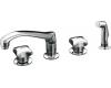 Kohler Triton K-7765-K-CP Polished Chrome Kitchen Sink Faucet with Sidespray, Requires Handles