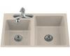Kohler Clarity K-5814-3-55 Innocent Blush Tile-In Kitchen Sink with Three-Hole Faucet Drilling