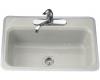 Kohler Bakersfield K-5834-3-95 Ice Grey Tile-In/Metal Frame Kitchen Sink with Three-Hole Faucet Drilling