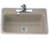 Kohler Bakersfield K-5834-4-G9 Sandbar Tile-In/Metal Frame Kitchen Sink with Four-Hole Faucet Drilling