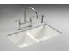 Kohler Anthem K-5840-5U-0 White Cast Iron Undercounter Sink with Five-Hole Faucet Drilling