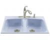 Kohler Brookfield K-5898-4-6 Skylight Tile-In Kitchen Sink with Four-Hole Faucet Drilling