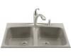 Kohler Brookfield K-5898-4-K4 Cashmere Tile-In Kitchen Sink with Four-Hole Faucet Drilling