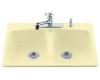 Kohler Brookfield K-5942-3-Y2 Sunlight Self-Rimming Kitchen Sink with Three-Hole Faucet Drilling