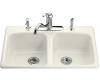 Kohler Brookfield K-5981-2-FD Cane Sugar Self-Rimming Kitchen Sink with Two-Hole Faucet Drilling