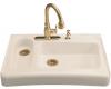 Kohler Assure K-6536-4-55 Innocent Blush Barrier-Free Tile-In/Undercounter Kitchen Sink with Four-Hole Faucet Drilling