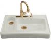 Kohler Assure K-6536-4-95 Ice Grey Barrier-Free Tile-In/Undercounter Kitchen Sink with Four-Hole Faucet Drilling