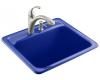 Kohler Glen Falls K-6663-2-30 Iron Cobalt Self-Rimming Utility Sink with Two-Hole Faucet Drilling