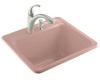 Kohler Glen Falls K-6663-2-45 Wild Rose Self-Rimming Utility Sink with Two-Hole Faucet Drilling