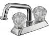 Kohler Coralais K-15271-CP Polished Chrome Laundry Sink Faucet with Threaded Spout and Sculptured Handles