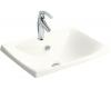 Kohler Escale K-19029-1-0 White Self-Rimming Lavatory with Single-Hole Faucet Drilling