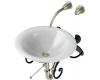 Kohler Vessels K-2804-P5-45 Wild Rose Iron Bell Vessels Above-Counter or Wall-Mount Lavatory with Glazed Underside