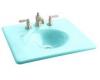 Kohler Iron/Impressions K-3048-4-KG Vapour Green 25" Cast Iron One-Piece Surface and Integrated Lavatory with 4" Centers