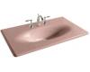 Kohler Iron/Impressions K-3051-1-45 Wild Rose 37" Cast Iron One-Piece Surface and Integrated Lavatory with Single-Hole Faucet Drilling