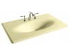 Kohler Iron/Impressions K-3051-1-Y2 Sunlight 37" Cast Iron One-Piece Surface and Integrated Lavatory with Single-Hole Faucet Drilling