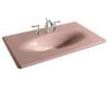 Kohler Iron/Impressions K-3051-8-45 Wild Rose 37" Cast Iron One-Piece Surface and Integrated Lavatory with 8" Centers
