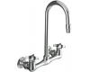 Kohler Triton K-7320-3-G Brushed Chrome Utility Sink Faucet with Cross Handles