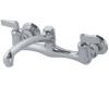 Kohler Clearwater K-7853-CP Polished Chrome Sink Supply Faucet with 8" Spout Reach and Lever Handles, Less Soap Dish