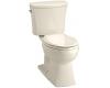 Kohler Kelston K-11453-47 Almond Comfort Height 1.28 Elongated Toilet with Cachet Toilet Seat and Left-Hand Trip Lever