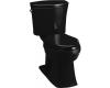 Kohler Kelston K-11453-7 Black Black Comfort Height 1.28 Elongated Toilet with Cachet Toilet Seat and Left-Hand Trip Lever