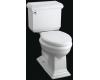 Kohler Memoirs K-11461-0 White Comfort Height Elongated Toilet with Glenbury Toilet Seat and Left-Hand Trip Lever