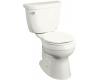 Kohler Cimarron K-11465-0 White Comfort Height Round-Front Toilet with Brevia Toilet Seat and Left-Hand Trip Lever