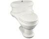 Kohler Revival K-3360-0 White One-Piece Elongated Toilet with Toilet Seat and Polished Chrome Lift Knob and Hinges