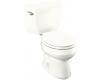 Kohler Wellworth K-3423-UT-0 White Round-Front Toilet with Left-Hand Trip Lever, Tank Cover Locks and Tank Liner