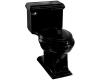 Kohler Memoirs Classic K-3451-7 Black Black Comfort Height Elongated Toilet with Toilet Seat and Left-Hand Trip Lever