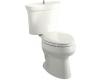 Kohler Serif K-3461-0 White Round-Front Toilet with Polished Chrome Trip Lever and Supply