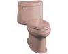 Kohler Cimarron K-3489-45 Wild Rose Comfort Height Elongated Toilet with Toilet Seat and Left-Hand Trip Lever