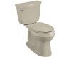 Kohler Cimarron K-3496-G9 Sandbar Comfort Height Two-Piece Elongated Toilet with Left-Hand Trip Lever