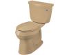 Kohler Cimarron K-3496-RA-33 Mexican Sand Comfort Height Two-Piece Elongated Toilet with Right-Hand Trip Lever