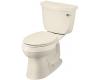 Kohler Cimarron K-3496-TR-47 Almond Comfort Height Two-Piece Elongated Toilet with Tank Cover Locks and Right-Hand Trip Lever
