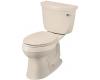 Kohler Cimarron K-3496-TR-55 Innocent Blush Comfort Height Two-Piece Elongated Toilet with Tank Cover Locks and Right-Hand Trip Lever