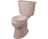 Kohler Cimarron K-3497-RA-45 Wild Rose Comfort Height Two-Piece Round-Front Toilet with Right-Hand Trip Lever