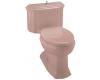 Kohler Portrait K-3506-45 Wild Rose Comfort Height Elongated Toilet with Lift Knob and Toilet Seat