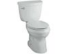 Kohler Cimarron K-3589-0 White Comfort Height Elongated 1.6 GPF Toilet with Class Six Technology and Left-Hand Trip Lever