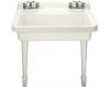 Kohler Harborview K-6607-4-96 Biscuit Self-Rimming or Wall-Mount Utility Sink with Four-Hole Faucet Drilling