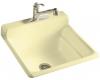 Kohler Bayview K-6608-1-Y2 Sunlight Self-Rimming Utility Sink with Single-Hole Faucet Drilling on Top of Backsplash