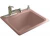 Kohler River Falls K-6657-3-45 Wild Rose Self-Rimming Sink with Three-Hole Faucet Drilling