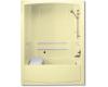 Kohler Freewill K-12106-N-Y2 Sunlight Whirlpool Bath Tub and Shower Module with Nylon Grab Bars and Right-Hand Drain